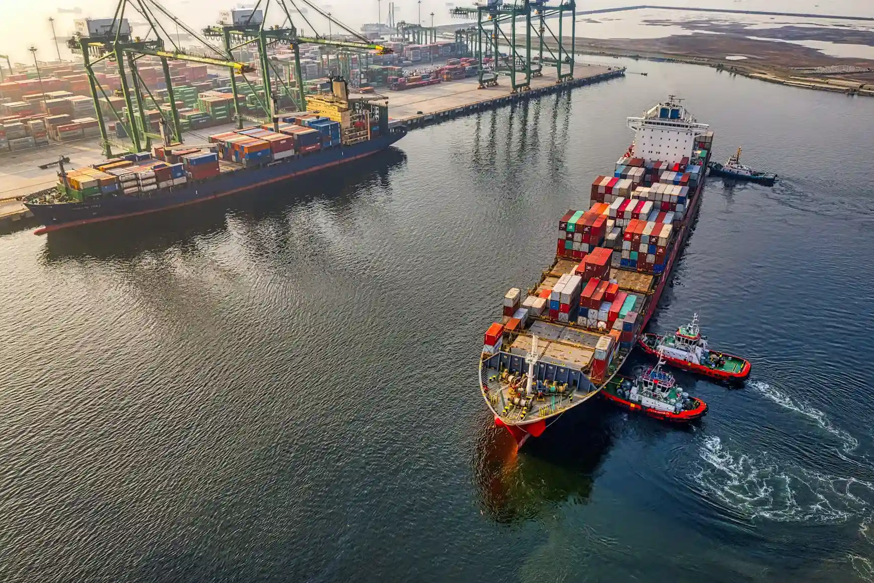 Fast logistics truck, cargo operations and global transport support